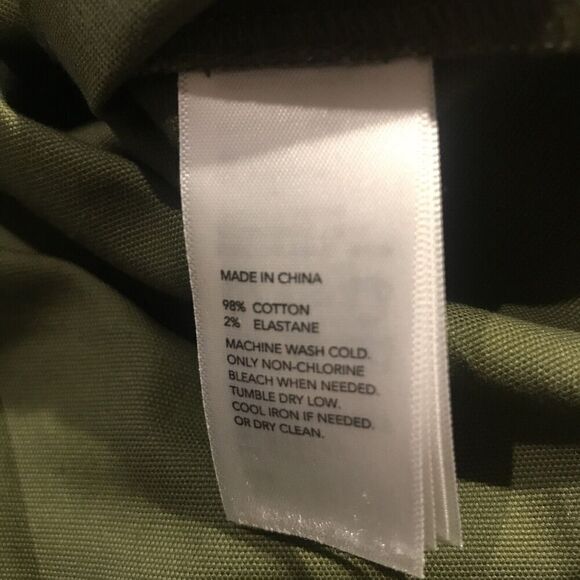 Kate Spade Saturday Sleeveless Mini Shift Dress Silver Grommet Sz 0 Army Green - Picture 4 of 6